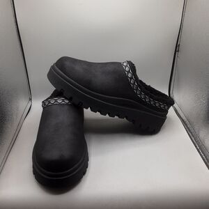 Skechers Black Mules with Silver Detail